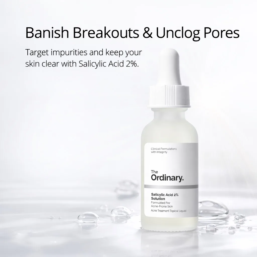 The Ordinary Salicylic Acid 2% Solution, Acne-Fighting Serum for Blemish-Prone Skin